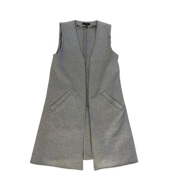 Halogen Sweaters - Halogen long Open Front Vest Gray One Size Womens great layering piece